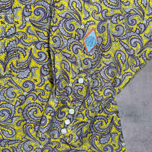 Load image into Gallery viewer, Vintage Replay Made In Italy Paisley Pattern Cowboy Western Long Sleeve Popper Shirt

