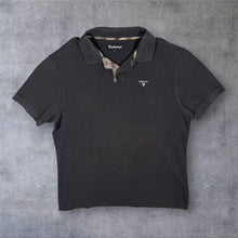 Load image into Gallery viewer, Barbour Tartan Pique Polo Shirt Mens XL Faded Grey Classic Check Logo
