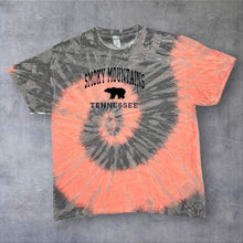 Load image into Gallery viewer, Smoky Mountains “Tennessee” Embroidered Souvenir Bear Spellout Tie Dye T-Shirt
