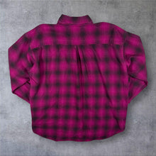 Load image into Gallery viewer, Levi's Red Tab Burgundy Maroon Black Plaid Check Long Sleeve Cotton Flannel Shirt
