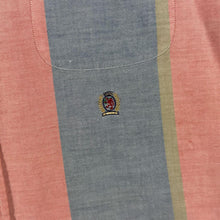 Load image into Gallery viewer, Vintage 90s Tommy Hilfiger Shirt L Crest Logo Colour Block Stripe Oversized
