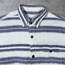Load image into Gallery viewer, Vintage C&amp;A Natural Life Style 90s Textured Stripe Short Sleeve Shirt
