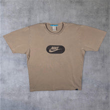 Load image into Gallery viewer, Early 00's Nike Classic Logo Spellout Graphic Faded Brown Cotton Short Sleeve T-Shirt
