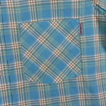 Load image into Gallery viewer, Carhartt Classic Blue Khaki White Check Short Sleeve Cotton Shirt
