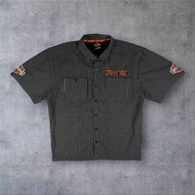 Load image into Gallery viewer, Harley Davidson Screamin Eagle Performance Parts Shirt Black Pinstripe Biker M
