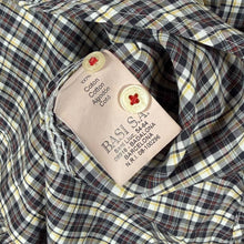 Load image into Gallery viewer, Lacoste Mini Logo Black White Multi Check Long Sleeve Cotton Blouse Shirt
