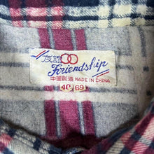 Load image into Gallery viewer, Vintage 80s Friendship Chinese Workwear Flannel Shirt 40 L Red Plaid Check
