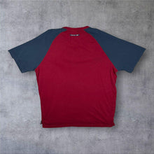 Load image into Gallery viewer, Umbro England Rugby Embroidered Crest Logo Red Navy Blue Raglan T-Shirt
