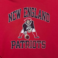 Load image into Gallery viewer, Reebok NFL New England Patriots Football Spellout Graphic Red Hoodie
