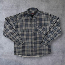 Load image into Gallery viewer, New Roads Y2K Mens XL 43/44 Plaid Flannel Shirt Check Button Down Grunge
