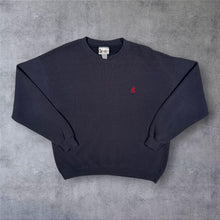 Load image into Gallery viewer, Vintage Walt Disney World Classic Embroidered Mini Logo Faded Navy Blue Sweatshirt
