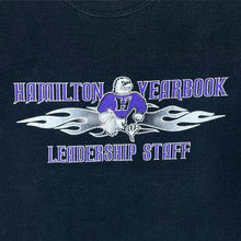 Load image into Gallery viewer, Hamilton Yearbook "Leadership Staff" College Spellout Graphic Black T-Shirt
