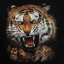 Load image into Gallery viewer, Vintage Goth Tiger Animal Nature Wildlife Graphic Black T-Shirt

