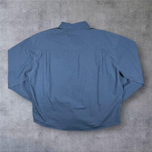 Load image into Gallery viewer, Atlas For Men Cowboy Western Filigree Panel Blue Long Sleeve Cotton Shirt

