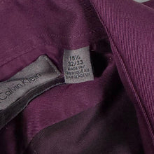 Load image into Gallery viewer, CK Calvin Klein "Performance Non-Iron" Maroon Purple Long Sleeve Slim Fit Shirt
