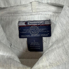 Load image into Gallery viewer, Vintage Champion Reverse Weave "Bowdoin" College Embroidered Grey Hoodie
