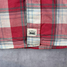 Load image into Gallery viewer, Levi's Shirt Mens M Red Blue Plaid Check Button Down Long Sleeve Two Horse
