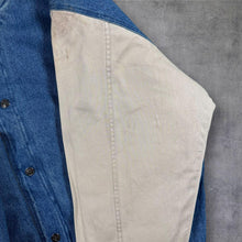 Load image into Gallery viewer, Vintage 90s Expeditions International Denim Bomber Varsity Jacket XL Made in Oman
