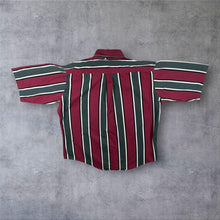 Load image into Gallery viewer, Vintage Hunt Club Bold Multi Striped Cotton Short Sleeve Button-Down Shirt
