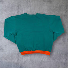 Load image into Gallery viewer, Vintage 90s Champion Reverse Weave Sweatshirt XL L USA Teal Orange Spellout
