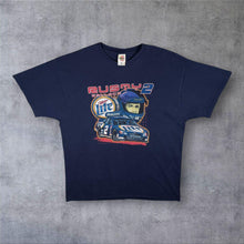 Load image into Gallery viewer, Vintage Nascar Miller Lite "Rusty Wallace" Motorsports Graphic Navy Blue T-Shirt
