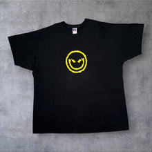Load image into Gallery viewer, Russell Athletic Evil Grin Face Cartoon Graphic Black T-Shirt

