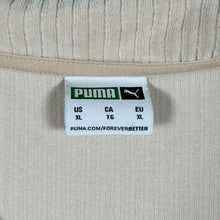 Load image into Gallery viewer, Puma Classic Cream Embroidered Mini Logo Corduroy Effect 1/4 Zip Sweatshirt
