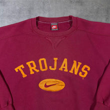 Load image into Gallery viewer, Vintage 90s Nike Team USC Trojans Sweatshirt XL XXL Embroidered Oversized Swoosh
