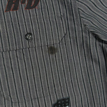Load image into Gallery viewer, Harley Davidson Genuine MotorClothes Shirt Large Grey Stripe H-D Biker Y2K
