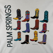 Load image into Gallery viewer, Vintage 90s Palm Springs Cowboy Boots T Shirt M Fruit Loom Single Stitch Western
