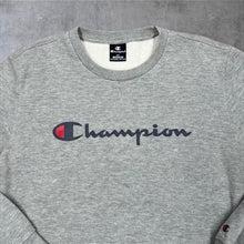 Load image into Gallery viewer, Champion Rochester New York Sweatshirt Mens M Grey Spellout Script Logo Crewneck
