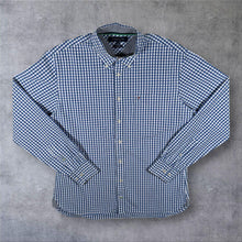 Load image into Gallery viewer, Tommy Hilfiger "Custom Fit" Blue White Check Long Sleeve Button-Down Cotton Shirt
