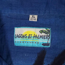 Load image into Gallery viewer, Vintage Lagons Et Palmiers Hawaiian Tropical Palm Tree Pattern Cotton Short Sleeve Shirt

