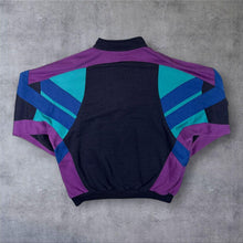 Load image into Gallery viewer, Vintage Adidas Trefoil 1/4 Zip Sweatshirt 90s Purple Navy D7 F186 Pullover
