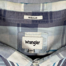 Load image into Gallery viewer, Wrangler "Regular" Blue White Mix Check Short Sleeve Cotton Shirt
