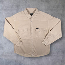 Load image into Gallery viewer, Vintage Boosley Jeans Cowboy Western Beige Cotton Long Sleeve Popper Shirt
