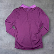 Load image into Gallery viewer, Under Armour HeatGear Womens M Purple Long Sleeve Golf Polo Shirt Fitted
