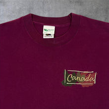 Load image into Gallery viewer, Vintage 90's Kalson Group Canada Embroidered Souvenir Single Stitch Burgundy T-Shirt
