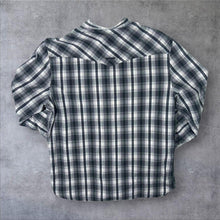 Load image into Gallery viewer, Point Zero Black Label Western Plaid Check Popper Cotton Long Sleeve Shirt
