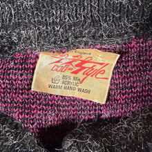 Load image into Gallery viewer, Vintage 80s Hi-Style Floral Rose Cardigan UK 14 Pink Black Granny Knit
