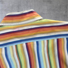 Load image into Gallery viewer, GANT Long Beach Poplin Regular Fit Rainbow Striped Long Sleeve Cotton Dress Shirt
