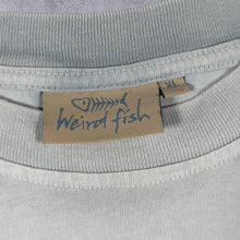 Load image into Gallery viewer, Early 00's Weird Fish Cartoon Spellout Graphic Faded Grey Cotton T-Shirt
