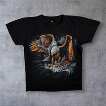 Load image into Gallery viewer, Early 00s J.I. Bald Eagle T Shirt S Black Double Sided Y2K Animal Graphic Tee

