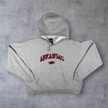 Load image into Gallery viewer, Vintage Starter NCAA Arkansas Razorbacks College Embroidered Grey Hoodie
