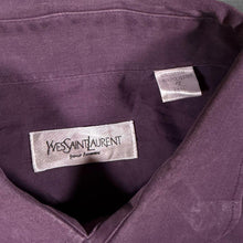 Load image into Gallery viewer, Vintage YSL Yves Saint Laurent Pour Homme Shirt 42 Purple Embroidered Logo XL
