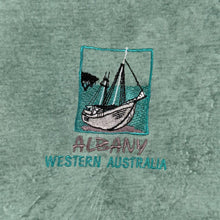 Load image into Gallery viewer, Vintage Albany Western Australia Embroidered Tourist Green Tie Dye Polo Shirt
