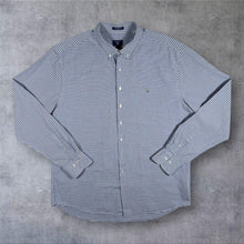 Load image into Gallery viewer, GANT Tech Prep Oxford Shirt Mens 2XL Blue White Gingham Check Regular Fit
