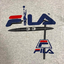 Load image into Gallery viewer, Vintage 90’s FILA Basketball Logo Spellout Graphic Grey T-Shirt
