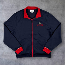 Load image into Gallery viewer, Lacoste Sport Track Jacket Mens L Navy Red Full Zip La Veritable Chemise Logo
