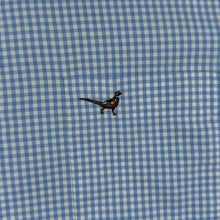 Load image into Gallery viewer, Barbour Berkshire Shirt Mens L Blue Gingham Check Tailored Fit Pheasant 1894
